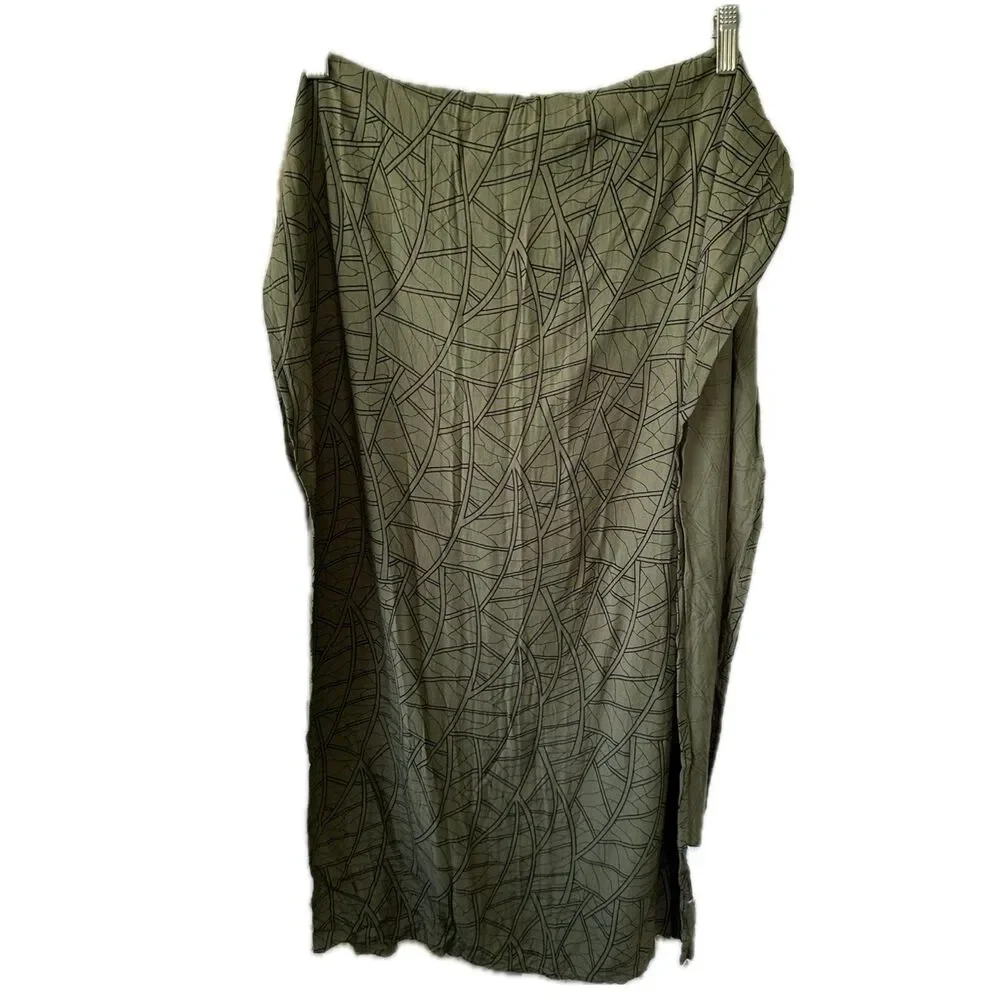 Wehi Designs Hawaiian Aloha Olive Green Graphic Print Scarf Shawl Headwrap